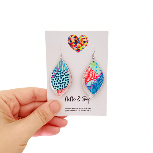 Artist Palette Hand Painted Earrings - Midi - 5