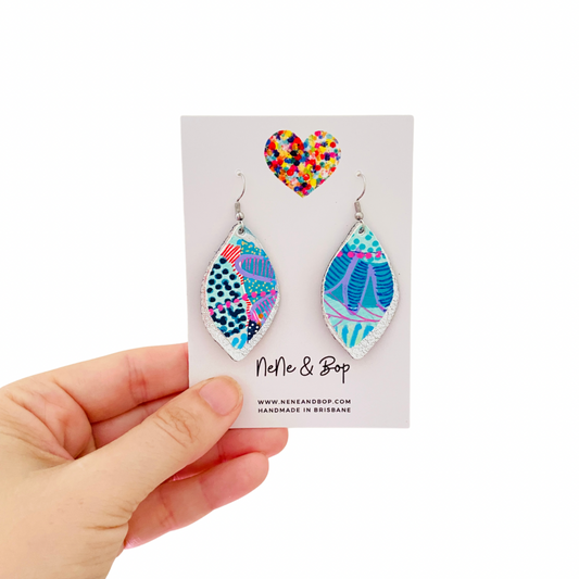 Artist Palette Hand Painted Earrings - Midi - 7