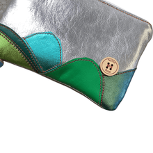 Load image into Gallery viewer, Green Landscape - Kangaroo Leather Collage - Mini Purse