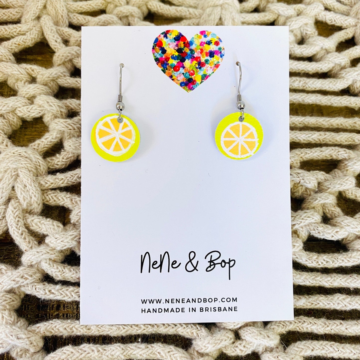 Mini Earrings - Lemon Slice