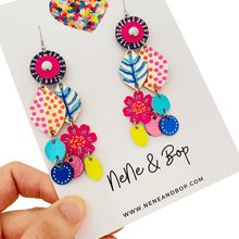 Load image into Gallery viewer, Bouquet of Blooms - Mega Mix - Leather Earrings