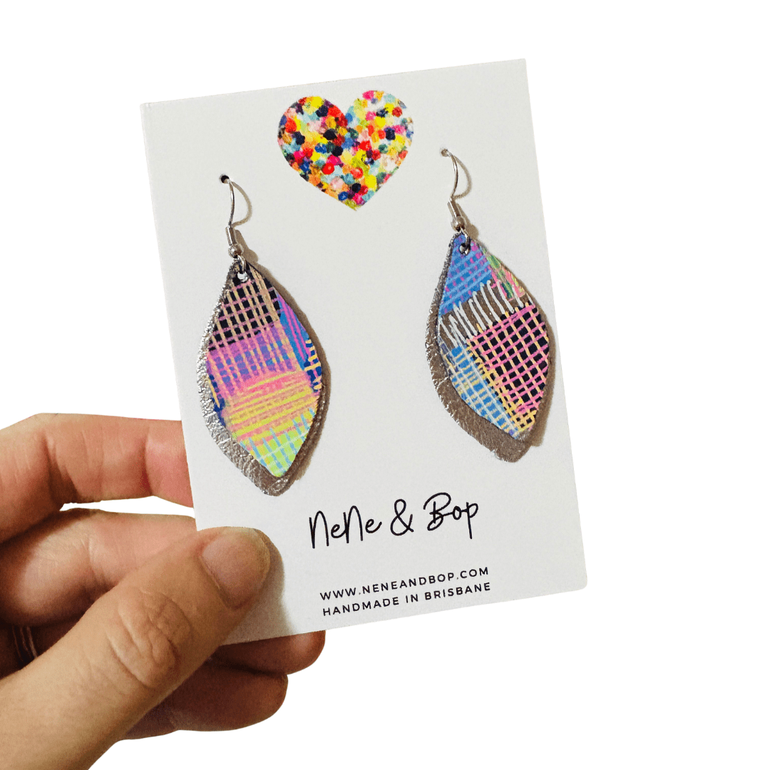 Artist Canvas - Woven Leaf - Rainbow Silver