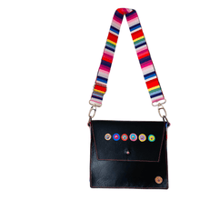 Load image into Gallery viewer, ALLY Leather Crossbody bag - Midi - Black Retro Dots