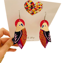 Load image into Gallery viewer, Flock Regal - Hand Painted Leather Earrings - Various sizes