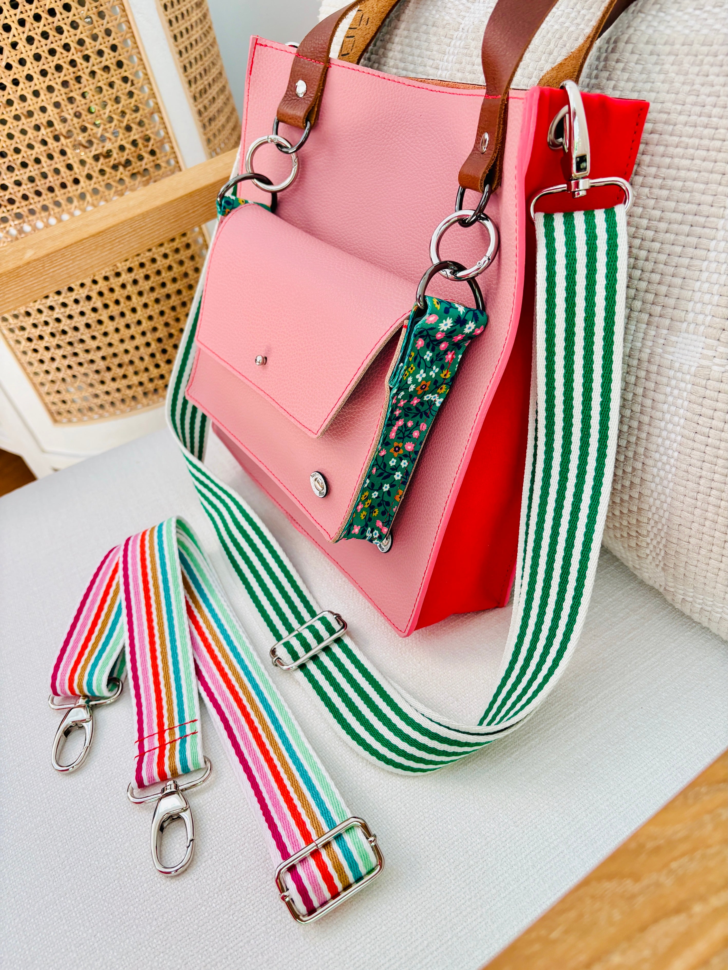 Handmade accessories, Leather bag design, interchangeable designs