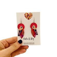 Load image into Gallery viewer, Flock Regal - Hand Painted Leather Earrings - Various sizes