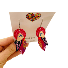 Load image into Gallery viewer, Flock Regal - Hand Painted Leather Earrings - Various sizes