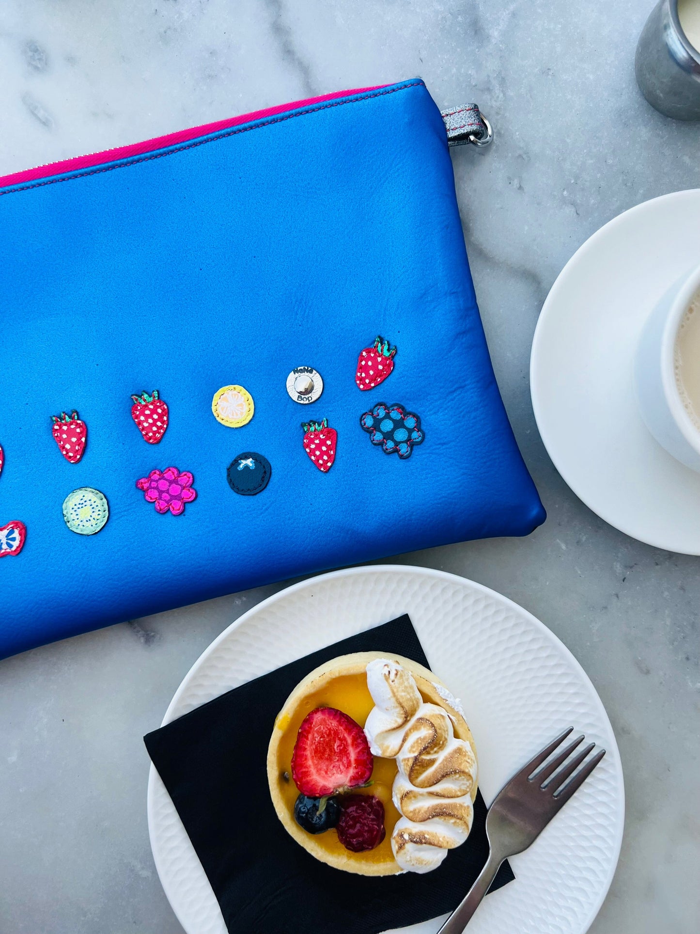 Fruity Patootie Blue - Leather Purse Plus+