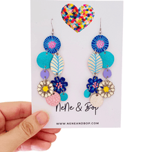 Load image into Gallery viewer, Bouquet of Blooms - Mega Daisy - Leather Earrings
