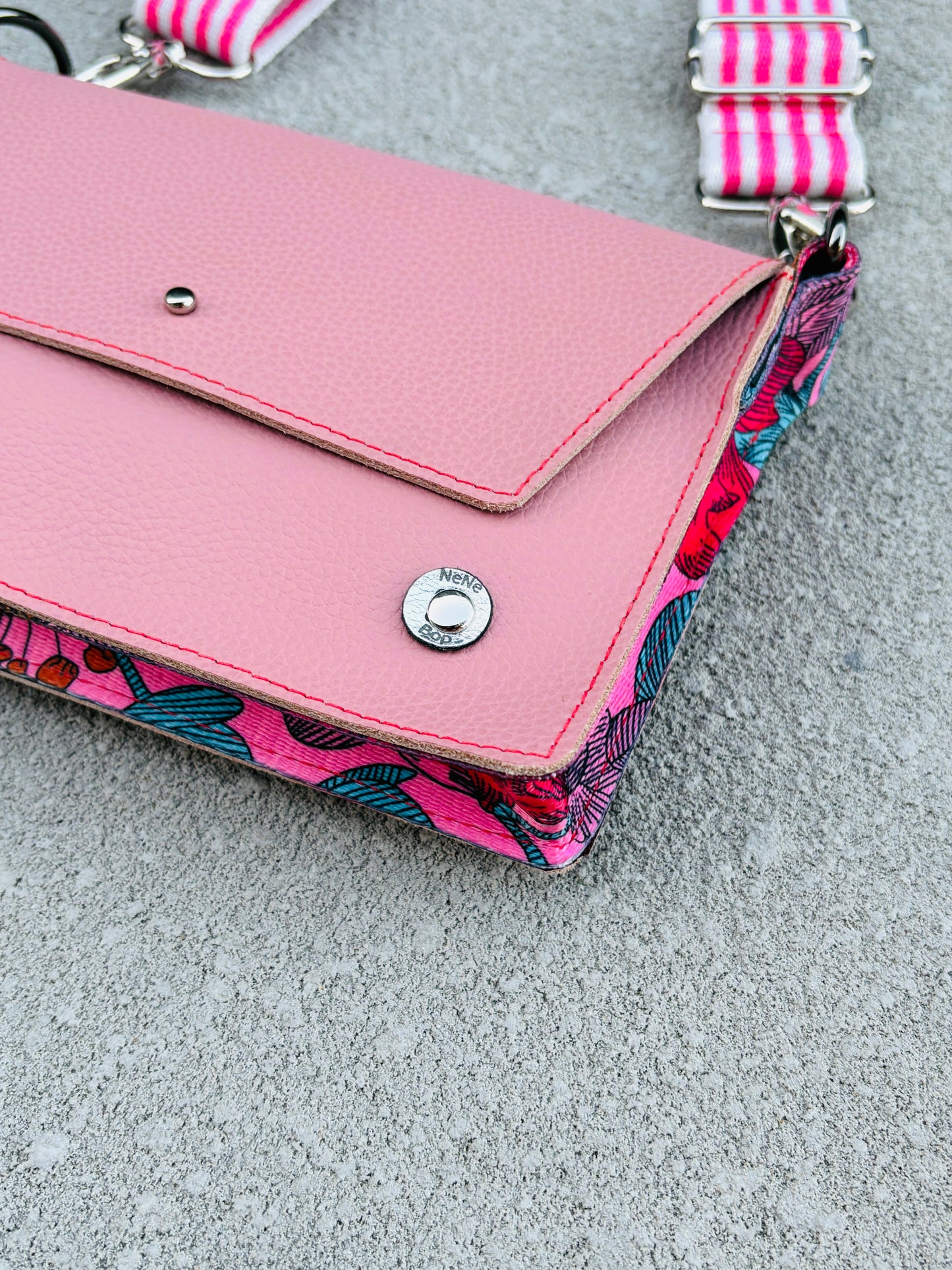 ALLY Mini - 4 in 1 Leather Bag - Dusty Pink/Floral