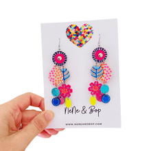 Load image into Gallery viewer, Bouquet of Blooms - Mega Mix - Leather Earrings