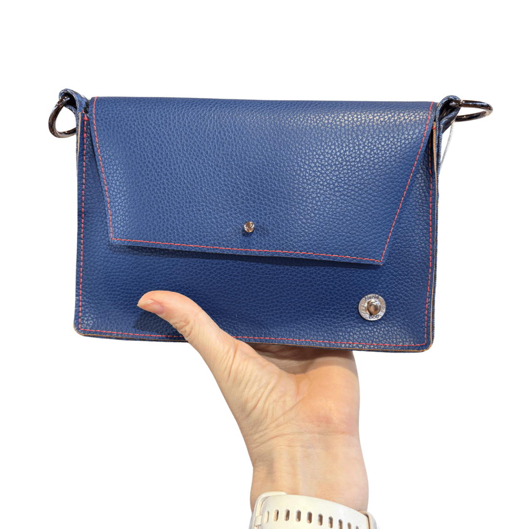 ALLY Mini - 4 in 1 Leather Bag - Deep Blue/Crochet
