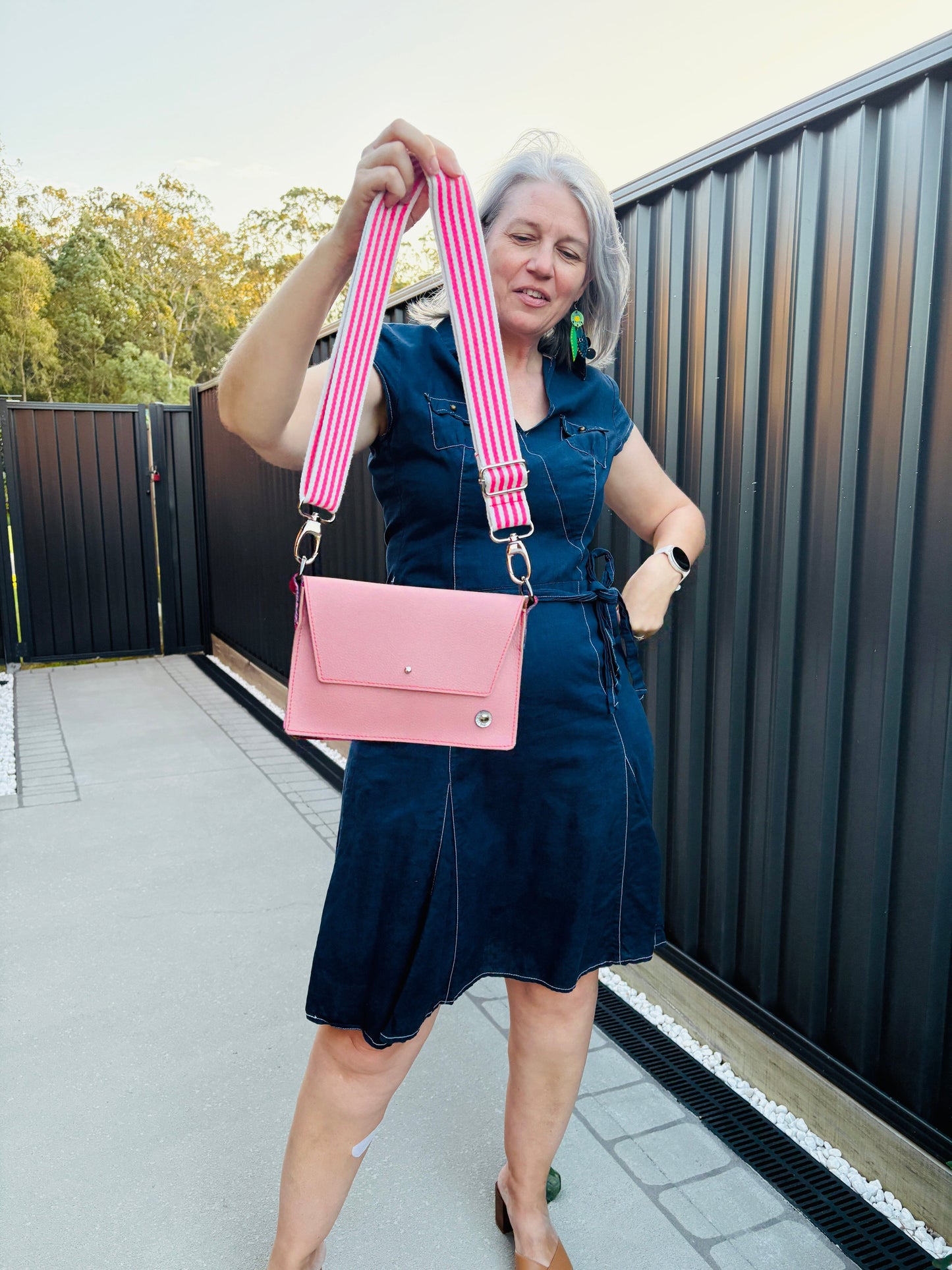 ALLY Mini - 4 in 1 Leather Bag - Dusty Pink/Floral