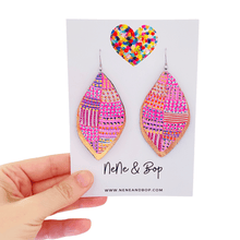 Load image into Gallery viewer, Be-leaf Hand Painted Earrings Pink - Mega