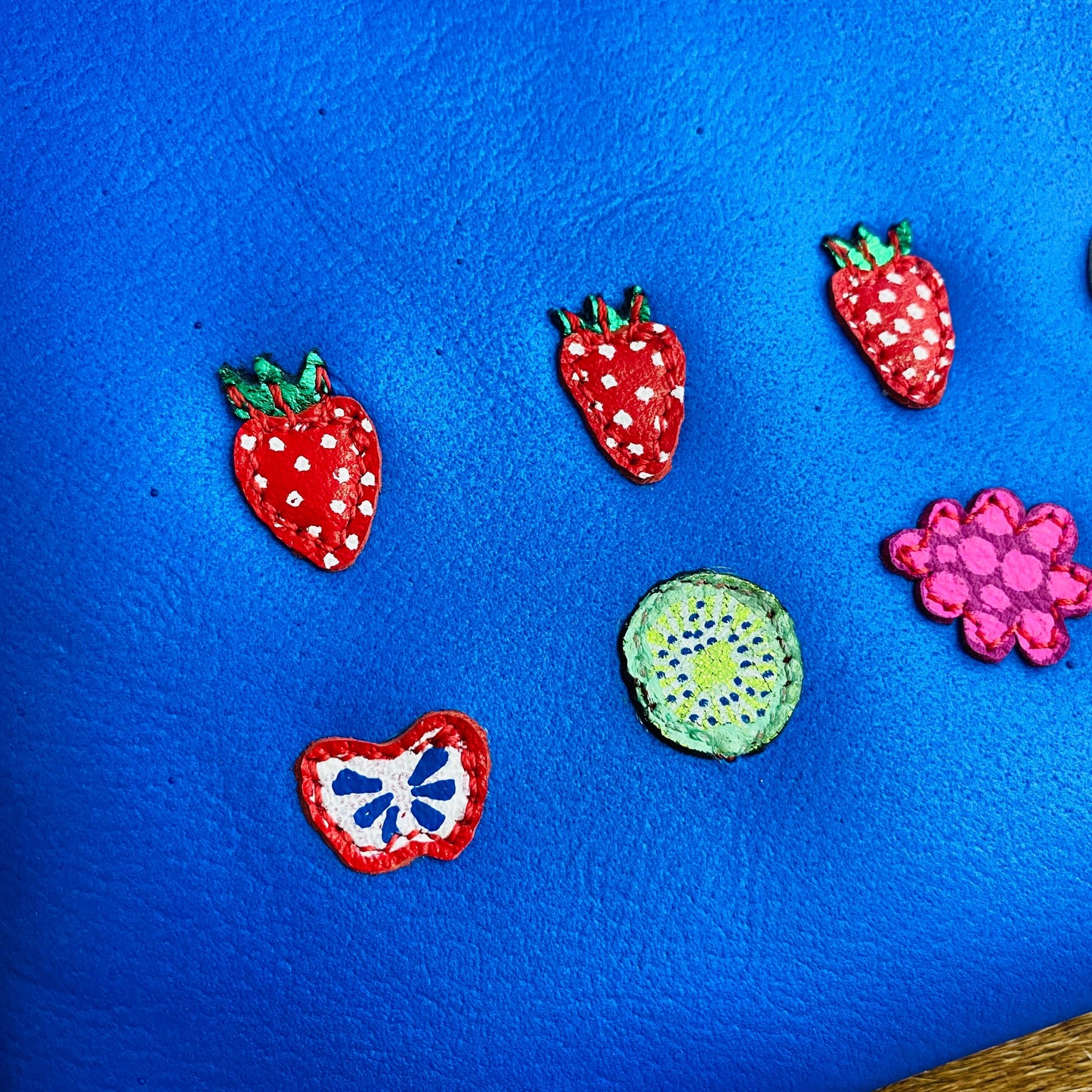 Fruity Patootie Blue - Leather Purse Plus+