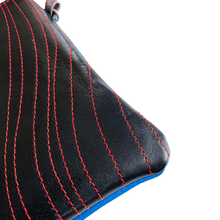 Load image into Gallery viewer, Blue Swirls - Leather Purse Plus+