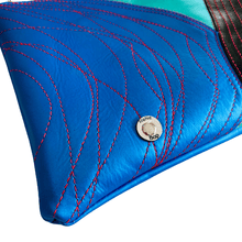 Load image into Gallery viewer, Blue Swirls - Leather Purse Plus+