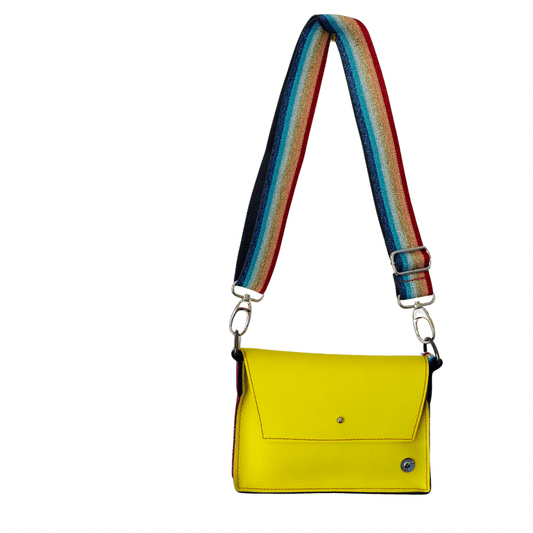 ALLY Mini - 4 in 1 Leather Bag - Yellow Rainbow Pebble