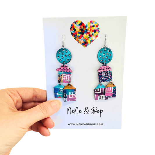 It Takes a Village - Maxi - Leather Earrings