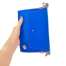 Load image into Gallery viewer, ALLY Mini - 4 in 1 Leather Bag - Electric Blue Glitter Rainbow