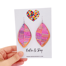 Load image into Gallery viewer, Be-leaf Hand Painted Earrings Pink - Mega