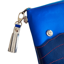 Load image into Gallery viewer, Blue Skyline - Leather Purse Plus+