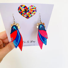 Load image into Gallery viewer, Flock 16 - Hand Painted Leather Earrings