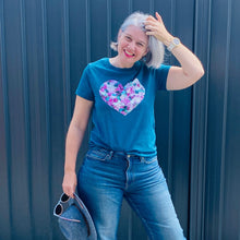 Load image into Gallery viewer, ****PRE-ORDER ***Pixel Heart - Dark Teal T&#39;Shirt