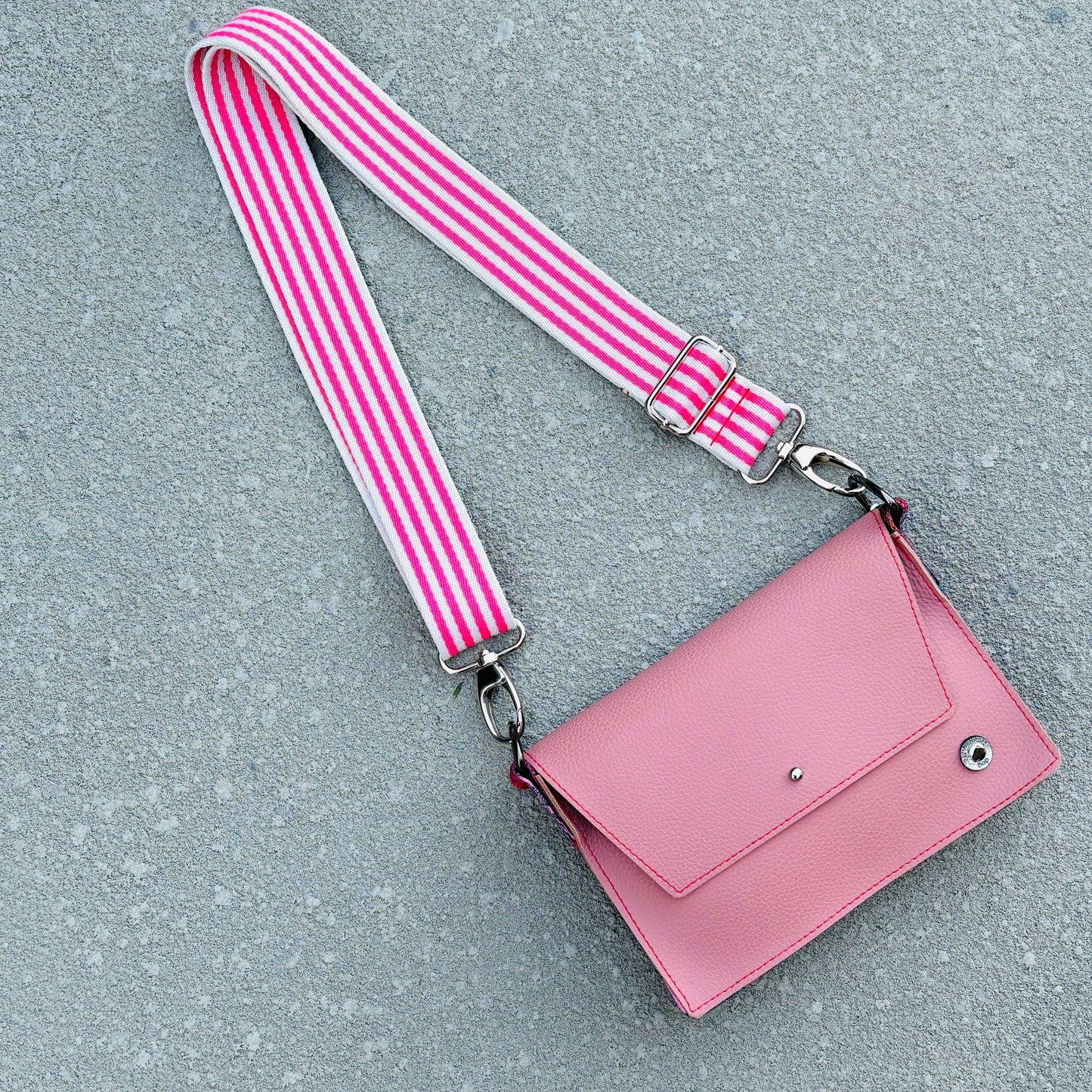 ALLY Mini - 4 in 1 Leather Bag - Dusty Pink/Floral