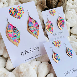 Be-leaf Hand Painted Earrings - Various sizes