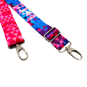 Pink to Blue Triangles - Adjustable Shoulder Strap