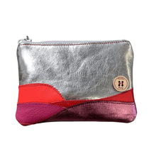 Load image into Gallery viewer, Pink Landscape - Kangaroo Leather Collage - Mini Purse
