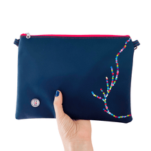 Load image into Gallery viewer, Navy Yarra River - Leather Purse Plus+ 1