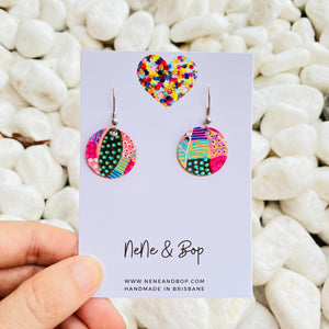 Hand Painted Earrings - Linear Landscapes
