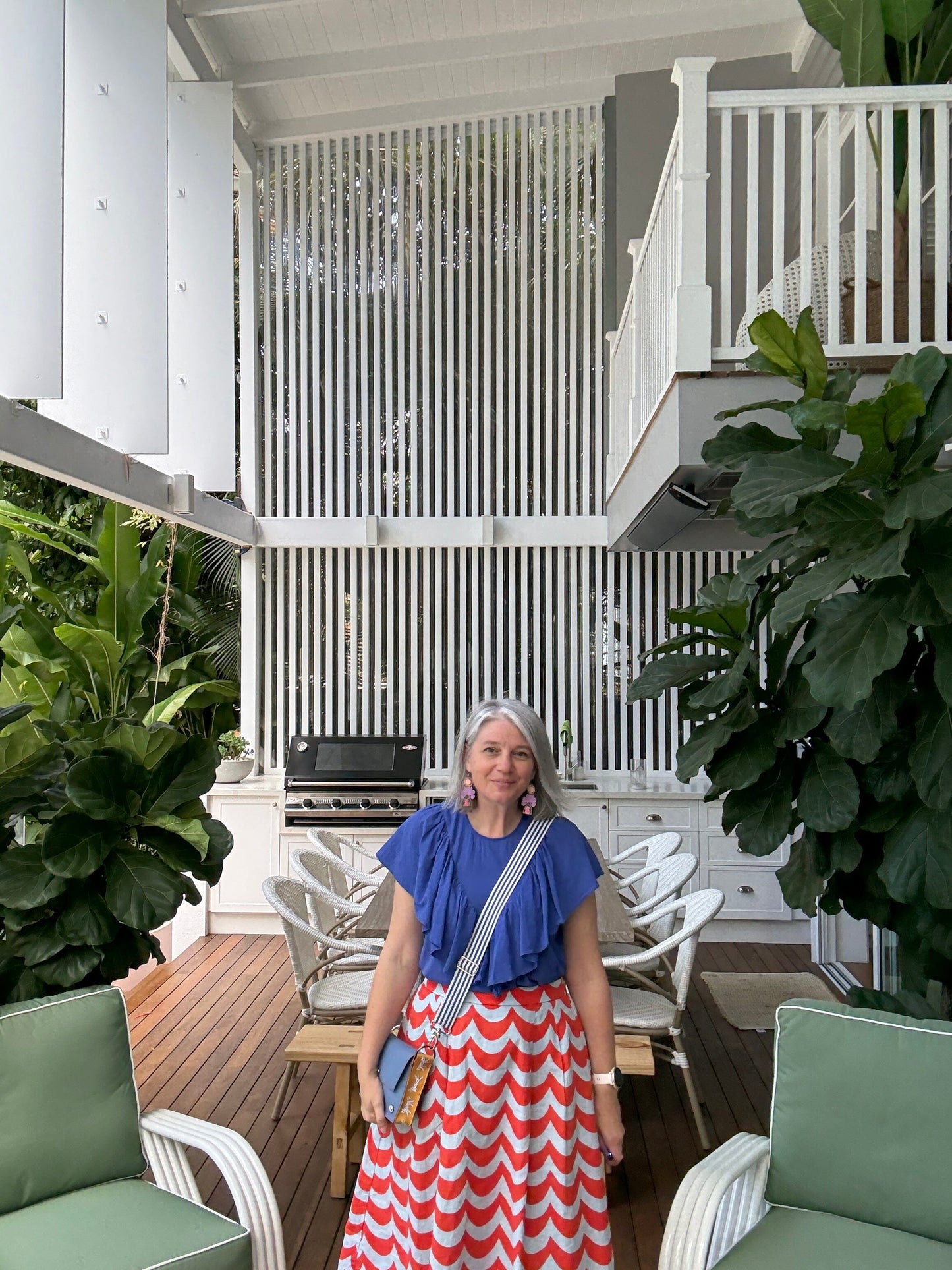 ALLY Mini - 4 in 1 Leather Bag - Pebble Blue/Mustard Cat