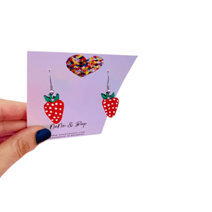 Mini Earrings - Strawberries