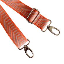 Load image into Gallery viewer, Adjustable Shoulder Strap - Coral Glitter Chevron