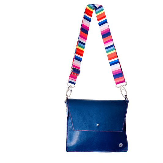 ALLY Leather Crossbody bag - Midi - Smooth Navy