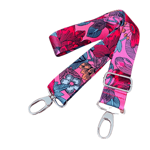 Pink Floral - Adjustable Shoulder Strap