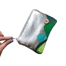 Load image into Gallery viewer, Green Landscape - Kangaroo Leather Collage - Mini Purse