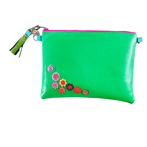 Green Bloom - Leather Purse Plus+