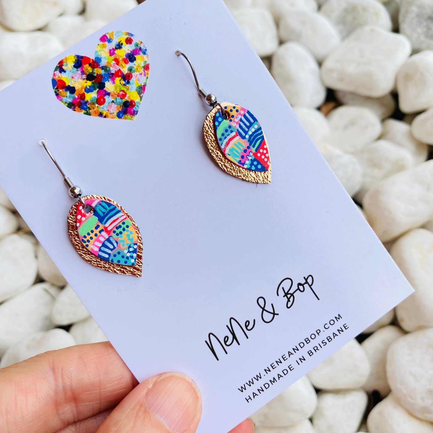 Be-leaf Hand Painted Earrings - Various sizes