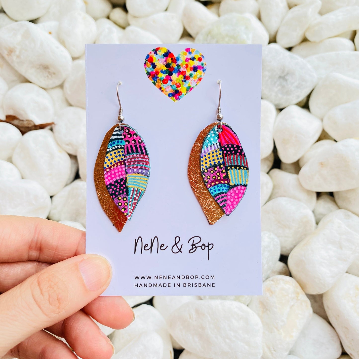 Be-leaf Hand Painted Earrings - Various sizes