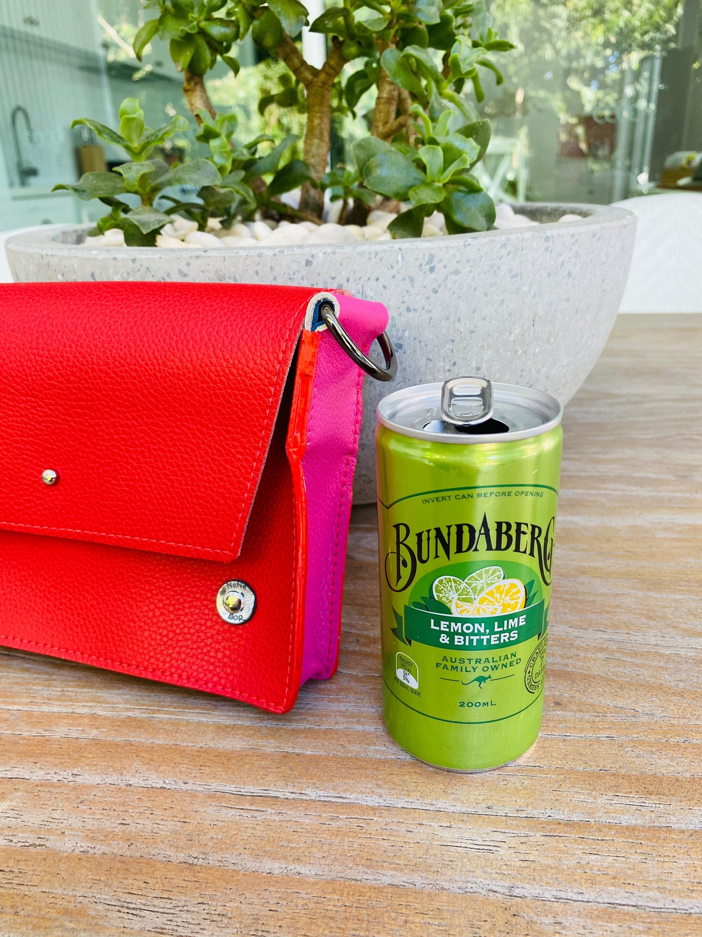 ALLY Mini - 4 in 1 Leather Bag - Red/Pink