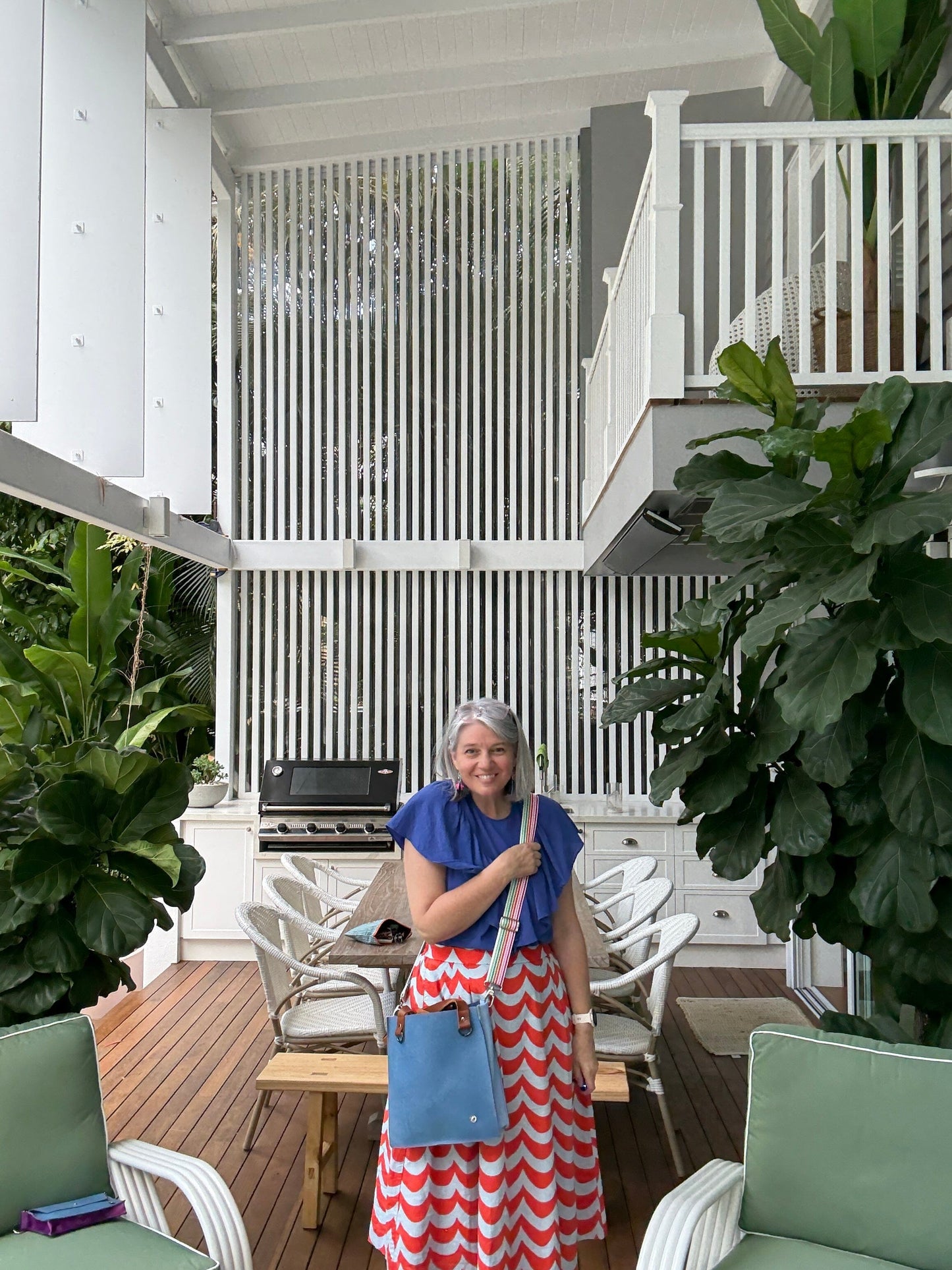 The Everyday Leather Tote - Denim Blue/Powder Blue