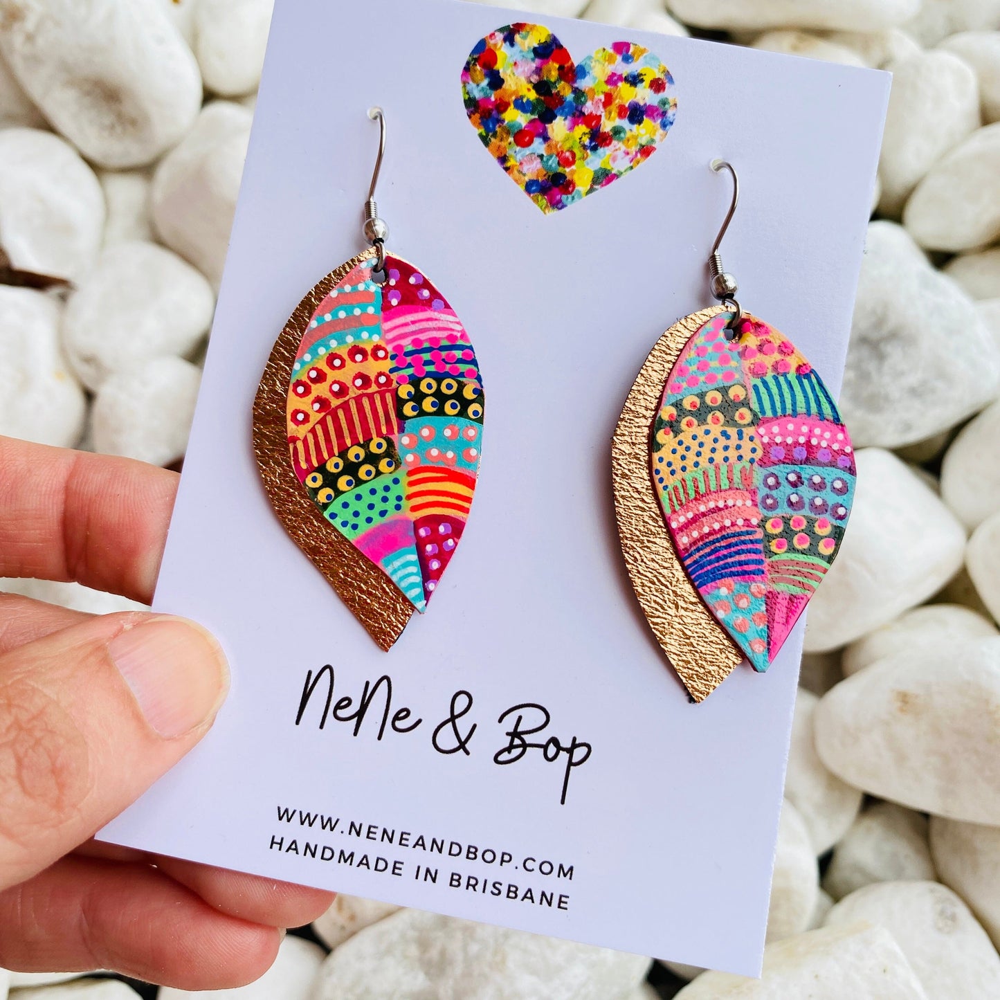 Be-leaf Hand Painted Earrings - Various sizes