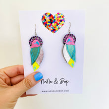 Load image into Gallery viewer, Flock 13 - Hand Painted Leather Earrings