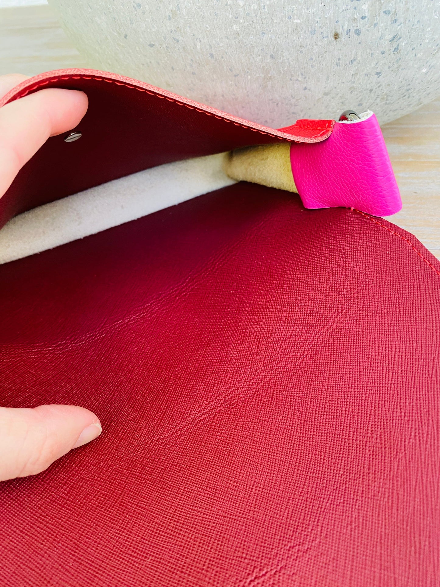 ALLY Mini - 4 in 1 Leather Bag - Red/Pink