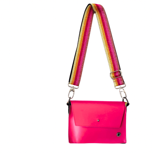 ALLY Mini - 4 in 1 Leather Bag - Bright Pink