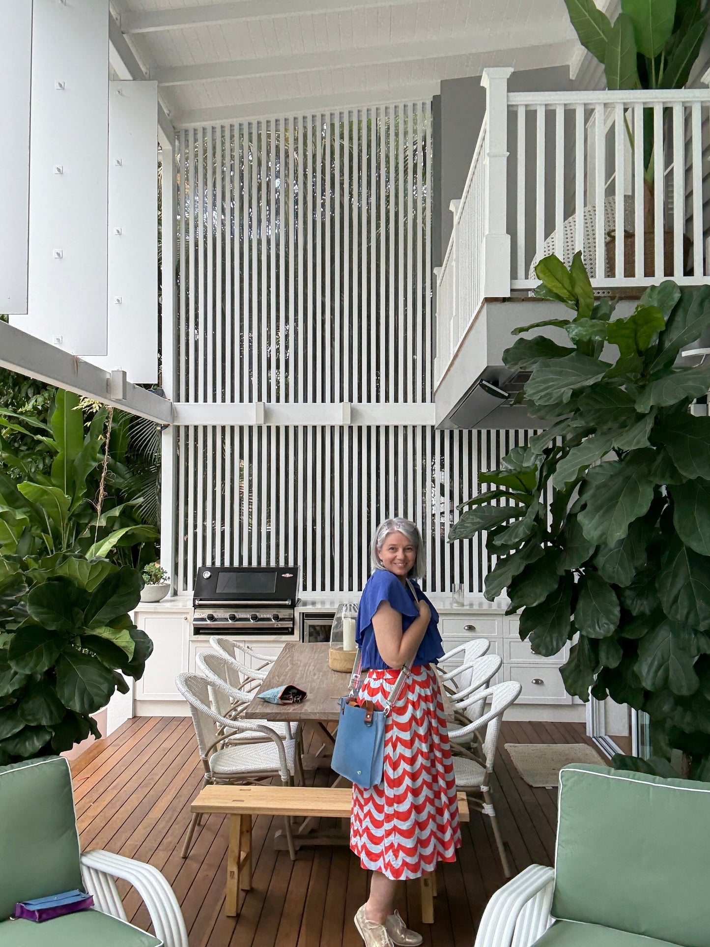 The Everyday Leather Tote - Denim Blue/Powder Blue